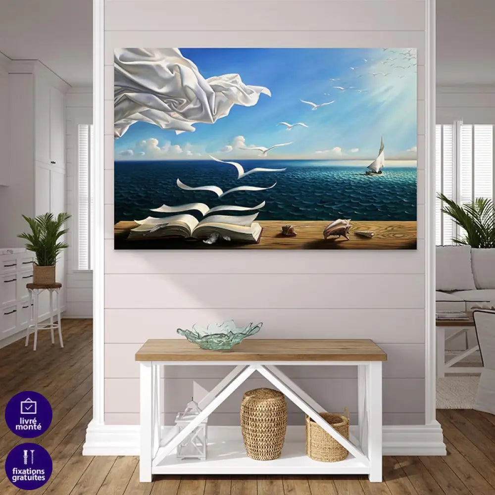 Tableau Salvador Dali L’île aux oiseaux 40x60cm / Affiche qualité musée Tableau Salvador dali