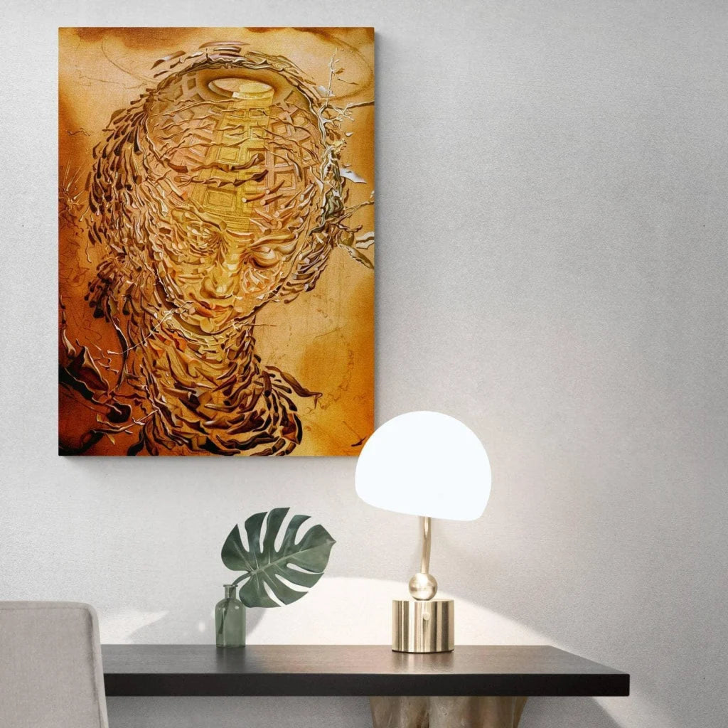 Salvador Dali painting Raphaelesque Head Exploded - Montableaudeco