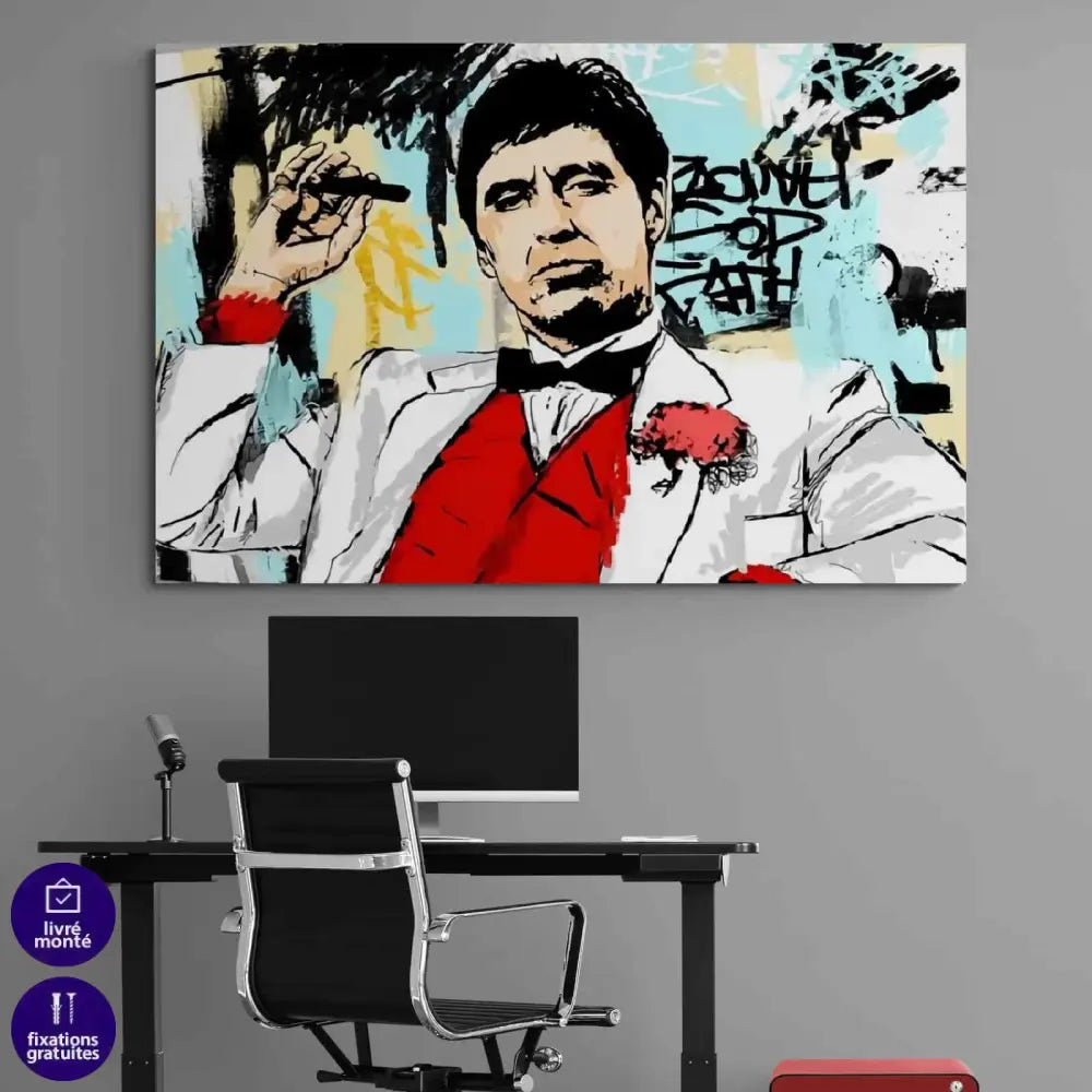 Tableau Scarface Al Pacino Street Art - Montableaudeco