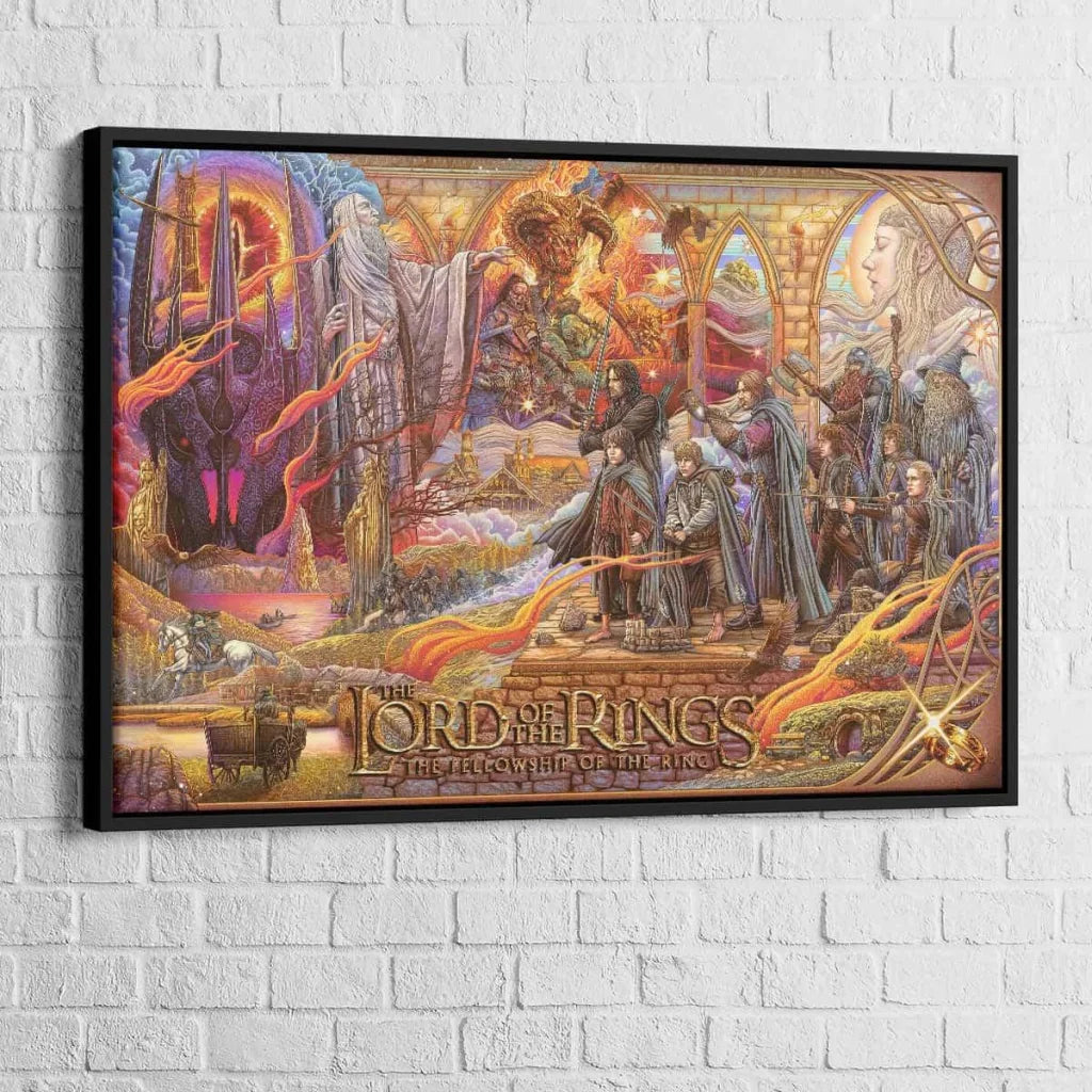 Tableau Seigneur Des Anneaux Illustration - Montableaudeco