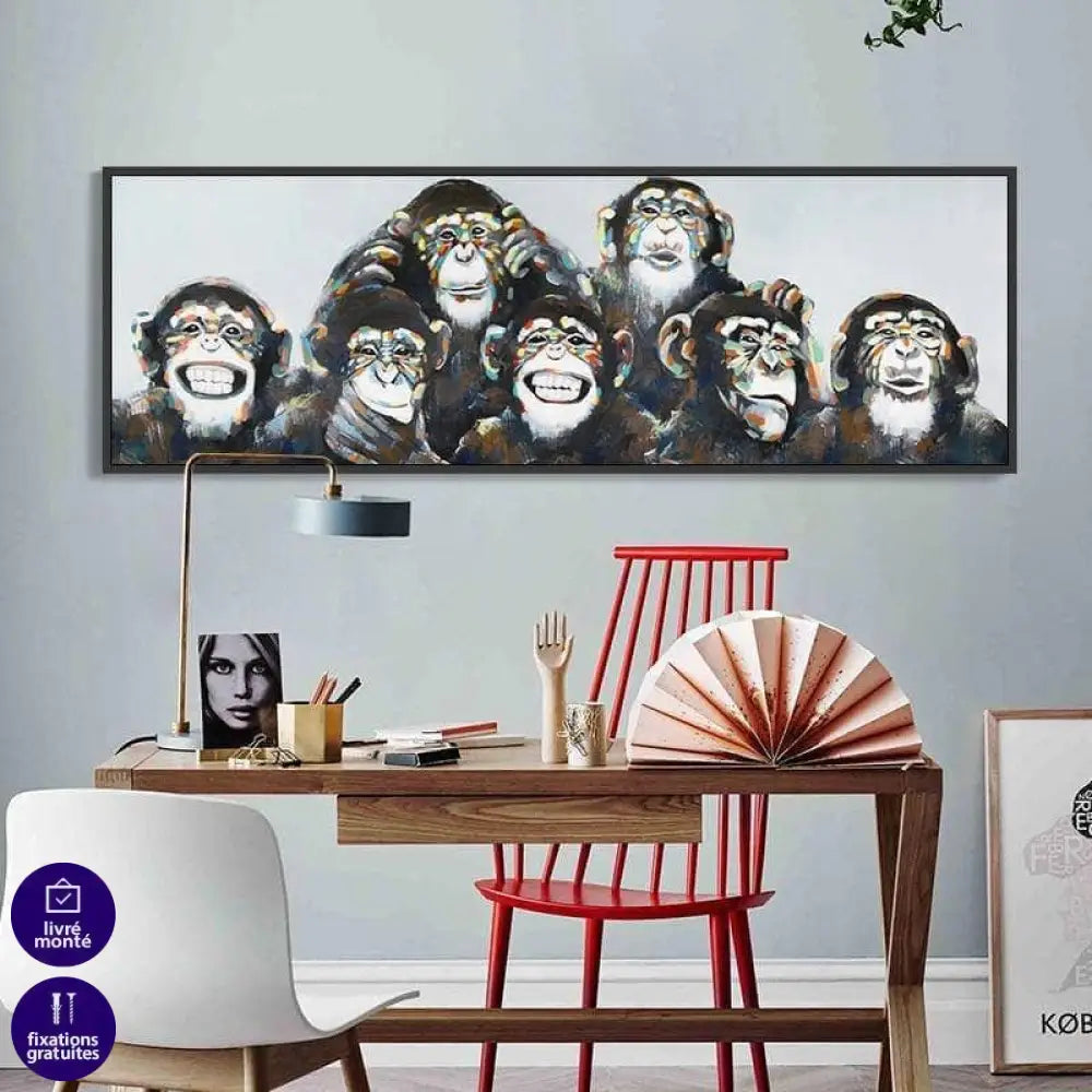 Tableau Singe Panoramique Oran outan - Montableaudeco