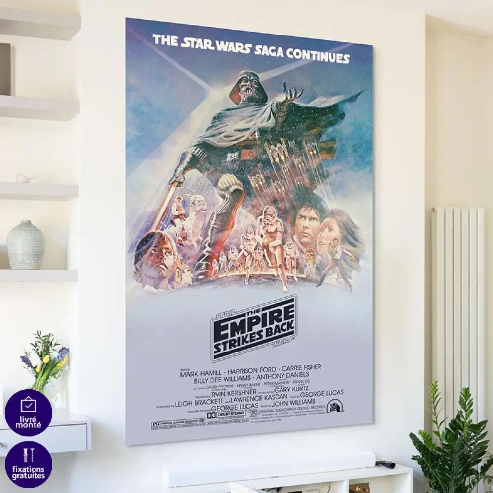 Tableau Star Wars Original L’Empire Contre Attaque 40x60cm / Affiche sans cadre Tableau Star Wars