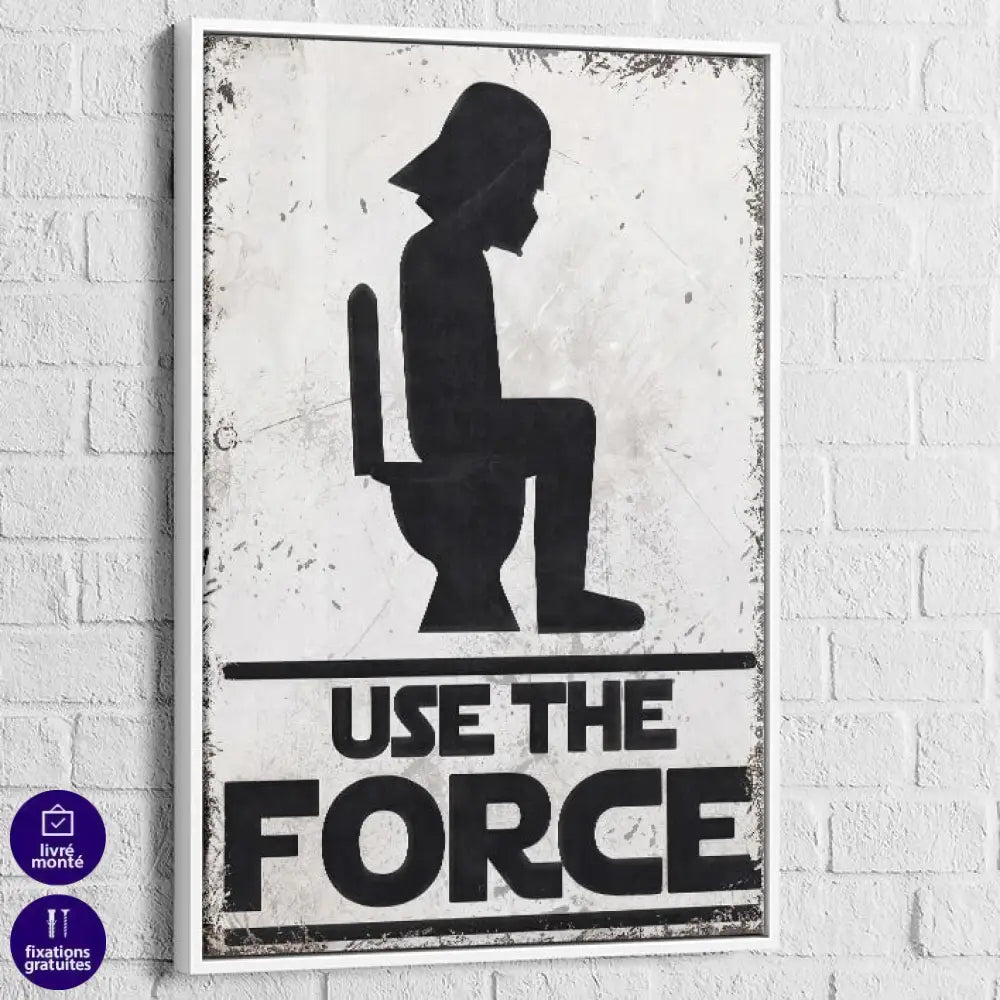 Tableau Star Wars Use The Force 40x60cm / Cadre Blanc Tableau Star Wars