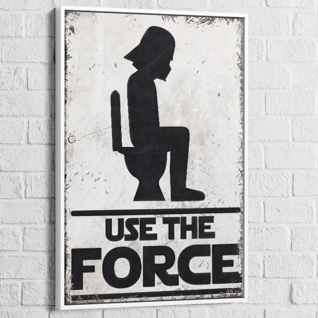 Tableau Star Wars Use The Force 40x60cm / Cadre Blanc Tableau Star Wars
