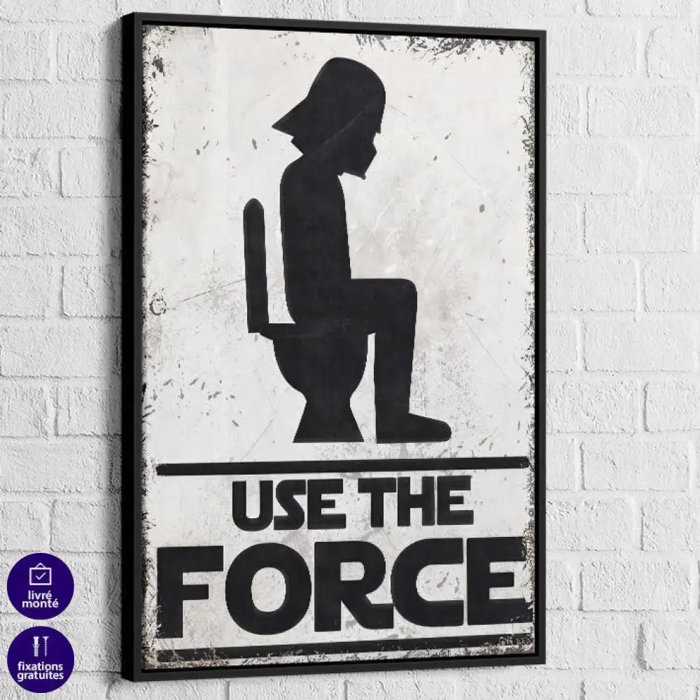 Tableau Star Wars Use The Force 40x60cm / Cadre Noir Tableau Star Wars