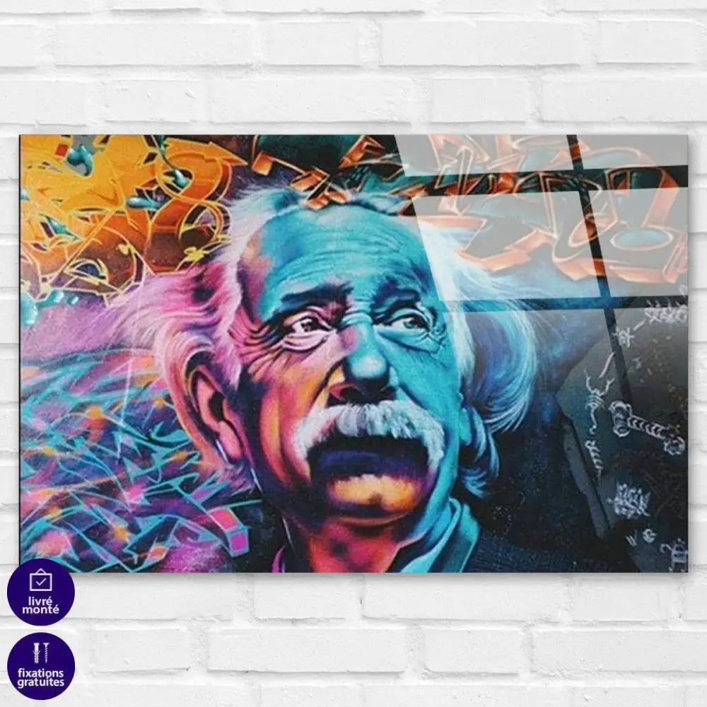 Tableau Street Art Albert Einstein La Pensée - Montableaudeco