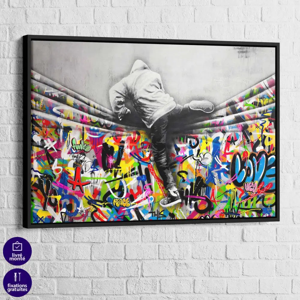 Tableau Street Art Banksy Le Mur - Montableaudeco