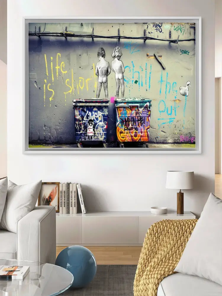 Tableau Street Art Banksy Life is Short