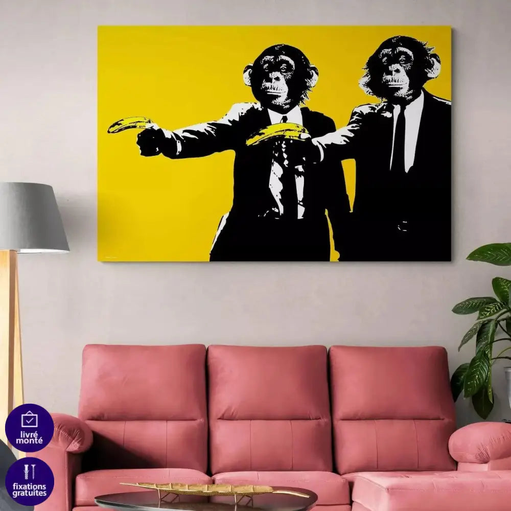 Tableau Street Art Banksy Pulp Fiction - Montableaudeco