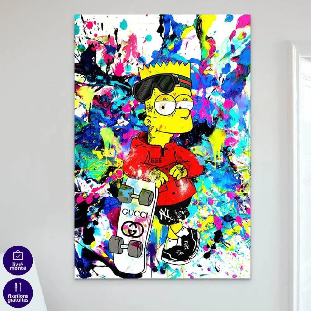 Tableau Street Art Bart Gucci - Montableaudeco