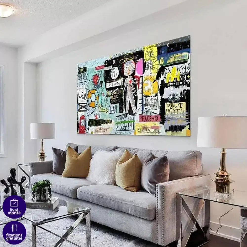 Tableau Street Art Basquiat In Italia - Montableaudeco