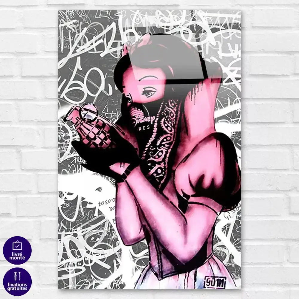Tableau Street Art Blanche Neige - Montableaudeco