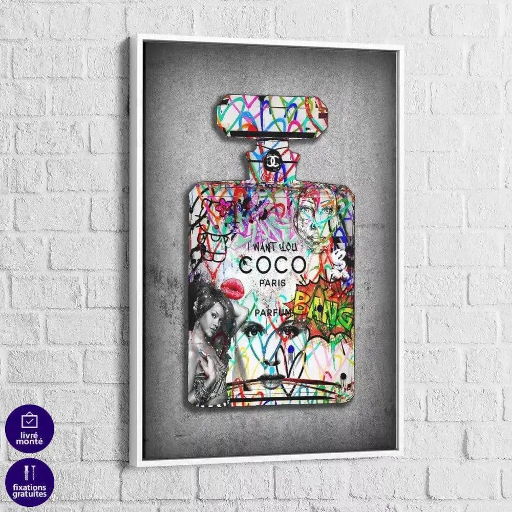 Tableau Street Art Chanel I Want You - Montableaudeco