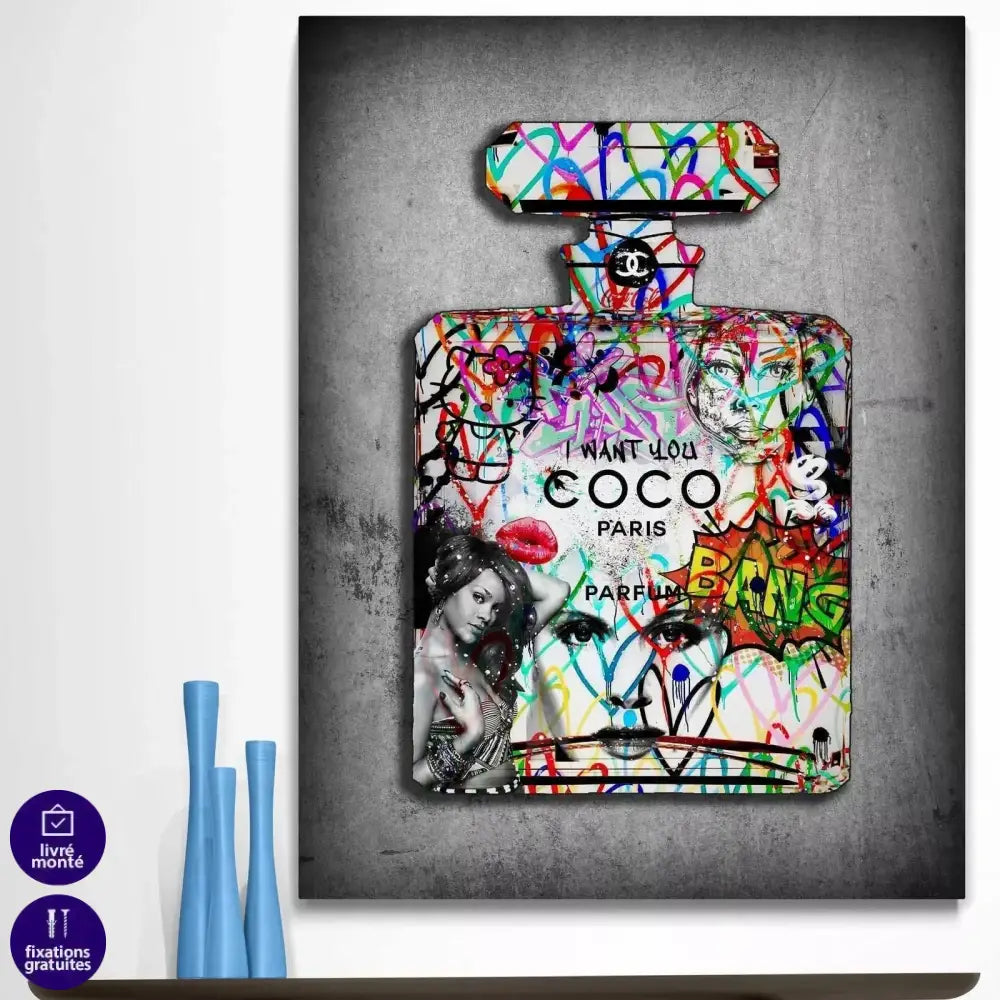 Tableau Street Art Chanel I Want You - Montableaudeco