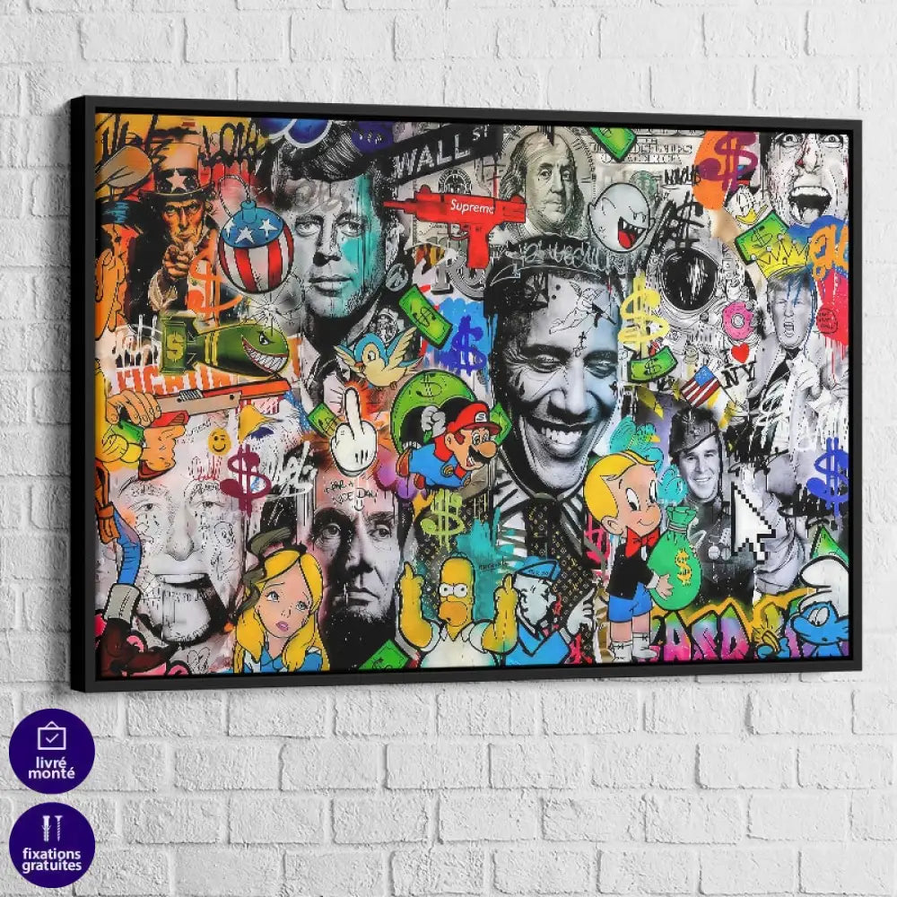 Décoration murale audacieuse, culture US et graphisme moderne