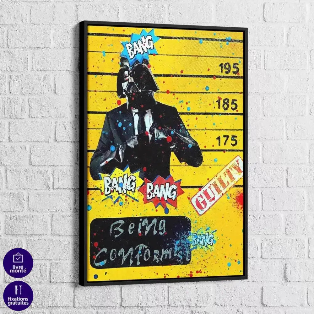 Tableau Street Art Dark Vador Guilty - Montableaudeco