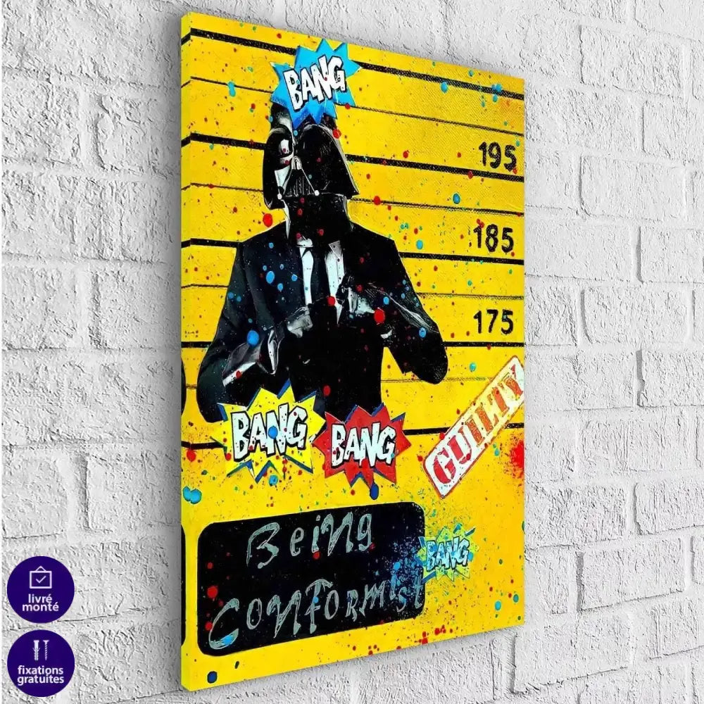 Tableau Street Art Dark Vador Guilty - Montableaudeco