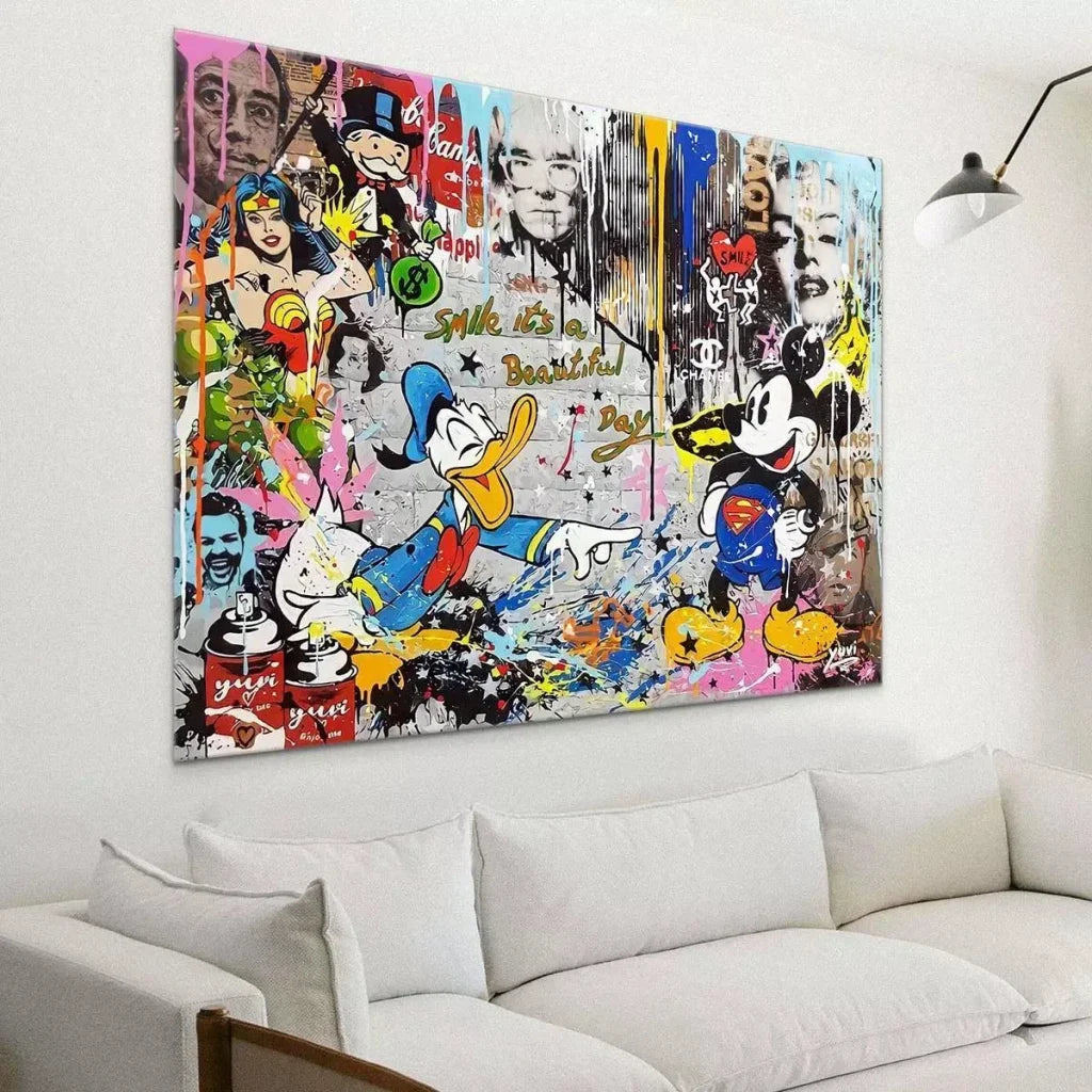 Poster Street Art Avec Cadre - A4 - Déco Rock - Fabriqué En France