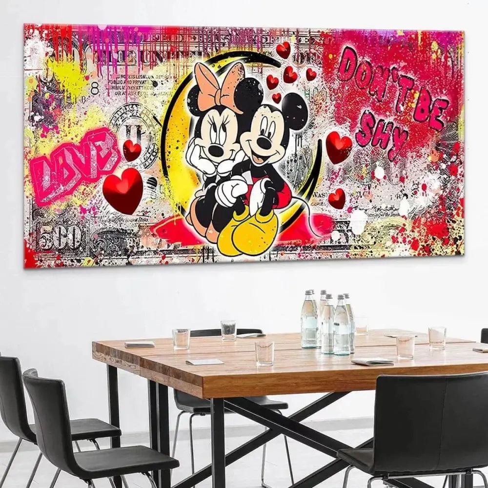 Street Art Canvas Be Shy - Wall Art