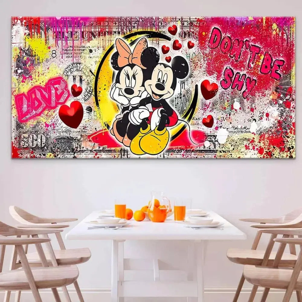 Street Art Canvas Be Shy - Wall Art