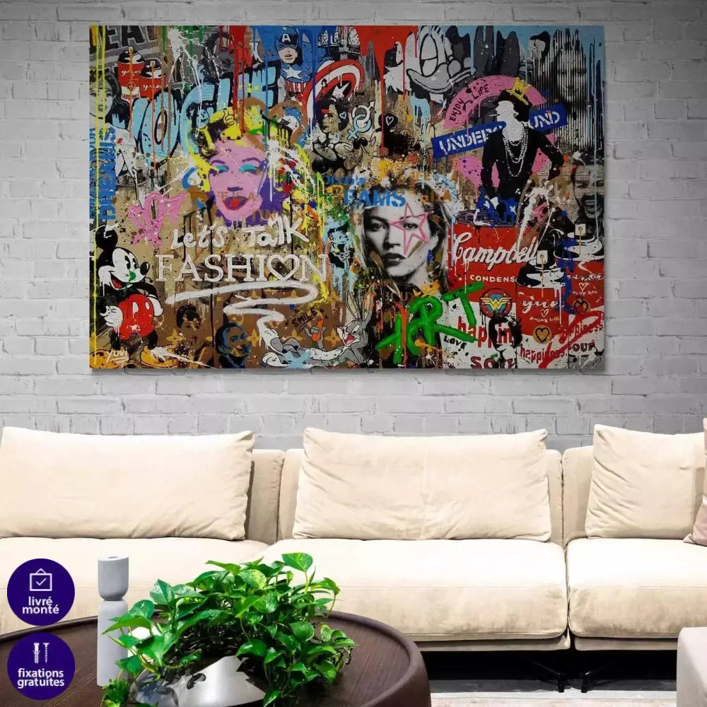 Tableau Street Art Fashion Graff - Montableaudeco
