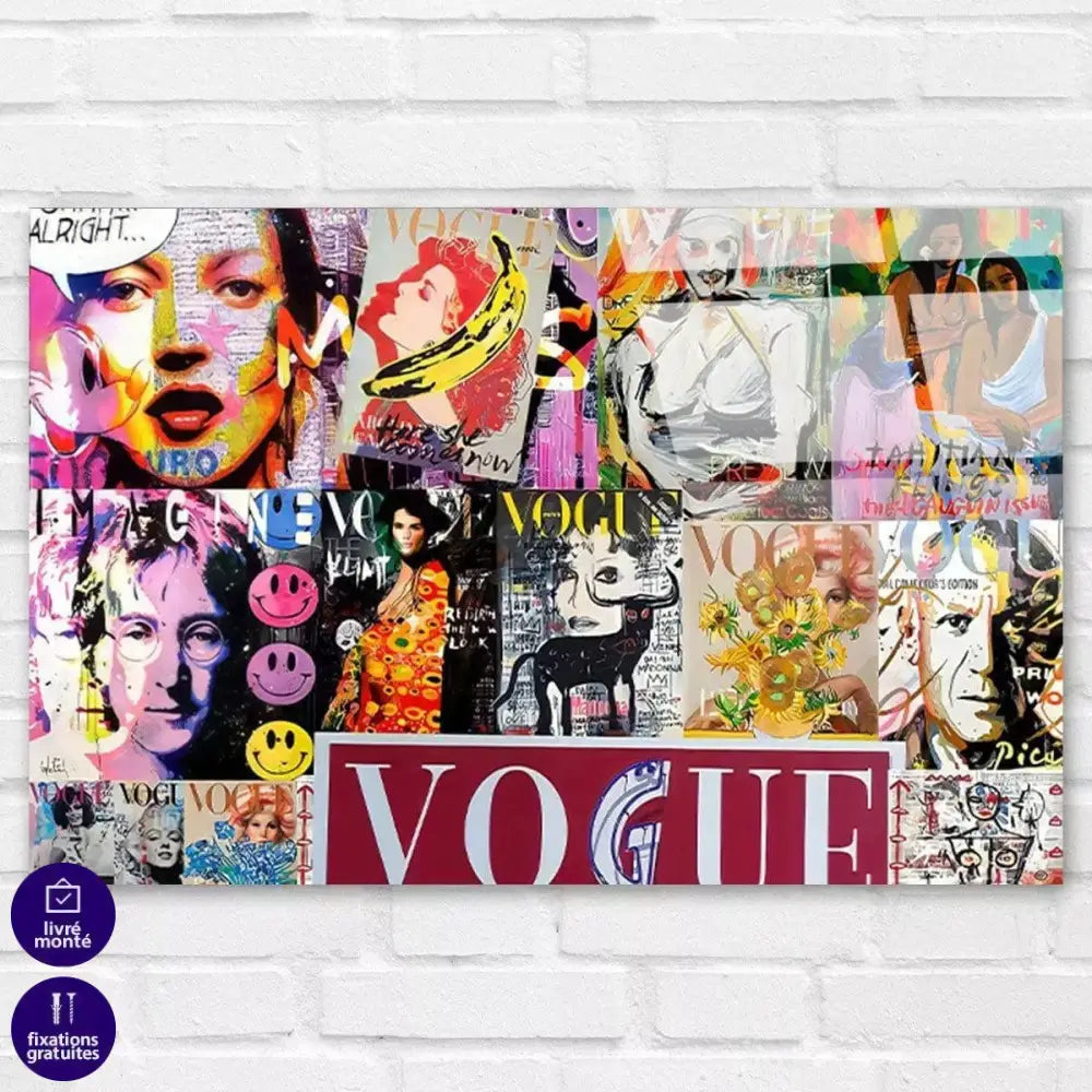 Tableau Street Art Fashion Vogue & Co - Montableaudeco