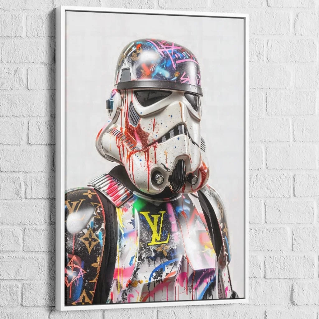 tableau moderne inspiré Star Wars et street art
