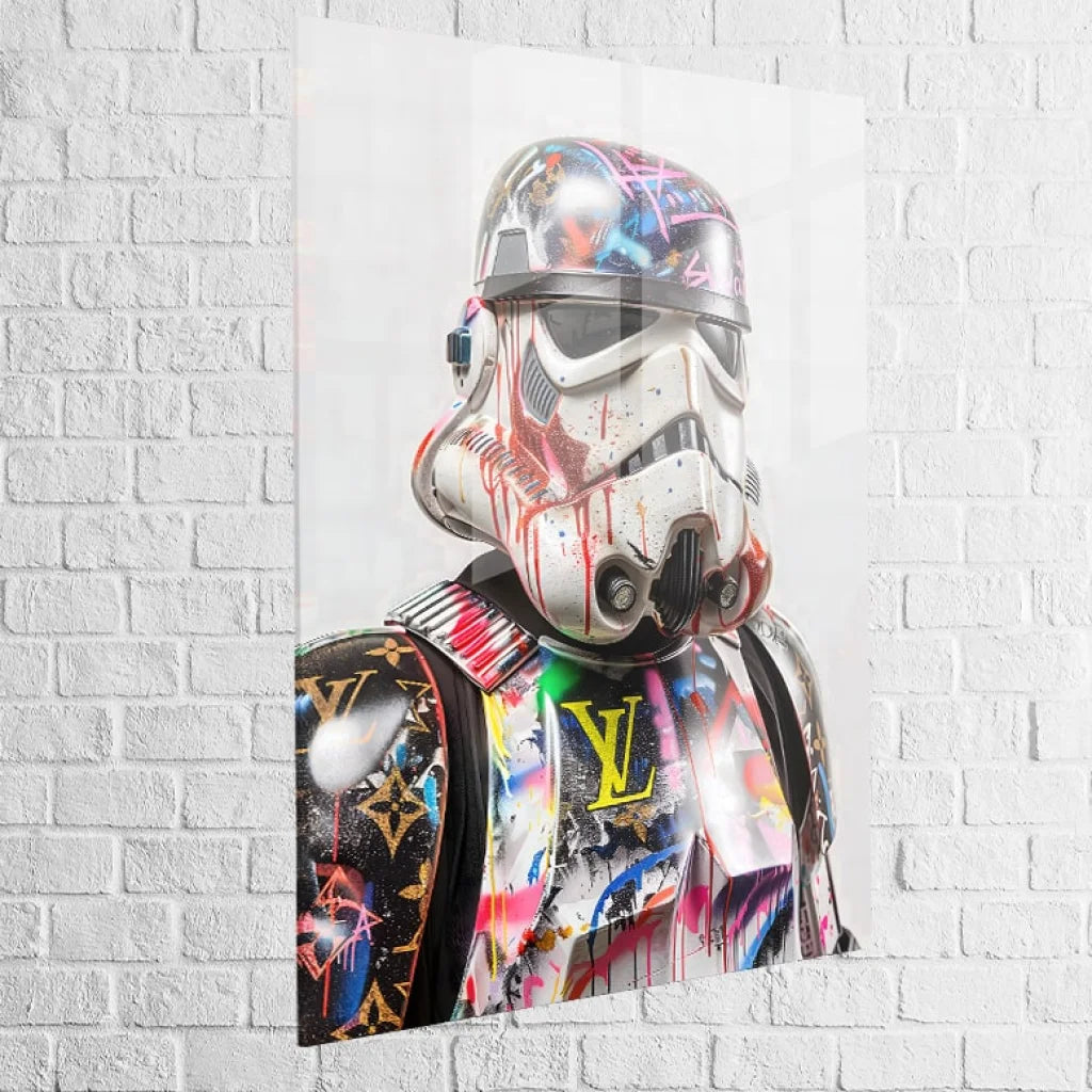 Tableau Street Art Graffiti Galaxy 40x60cm / Plexiglas / Stormtrooper Tableau Star Wars