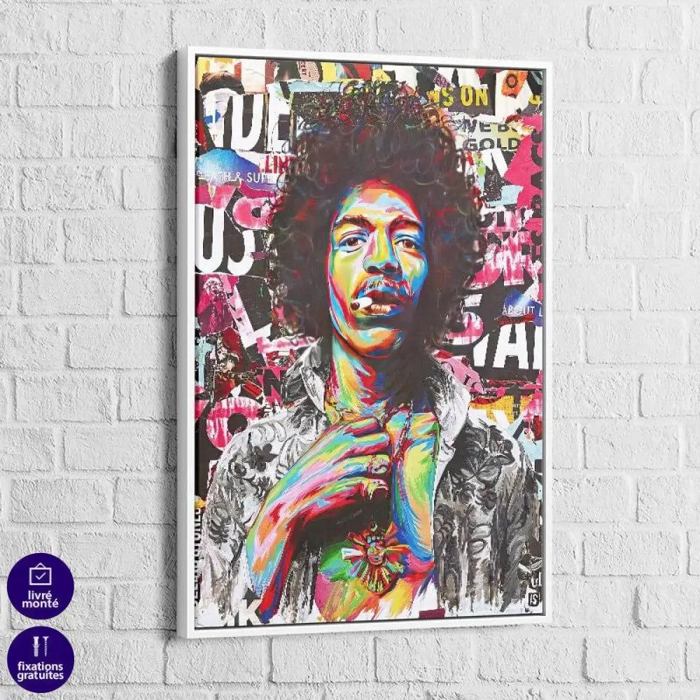 Tableau Street Art Jimi Hendrix - Montableaudeco