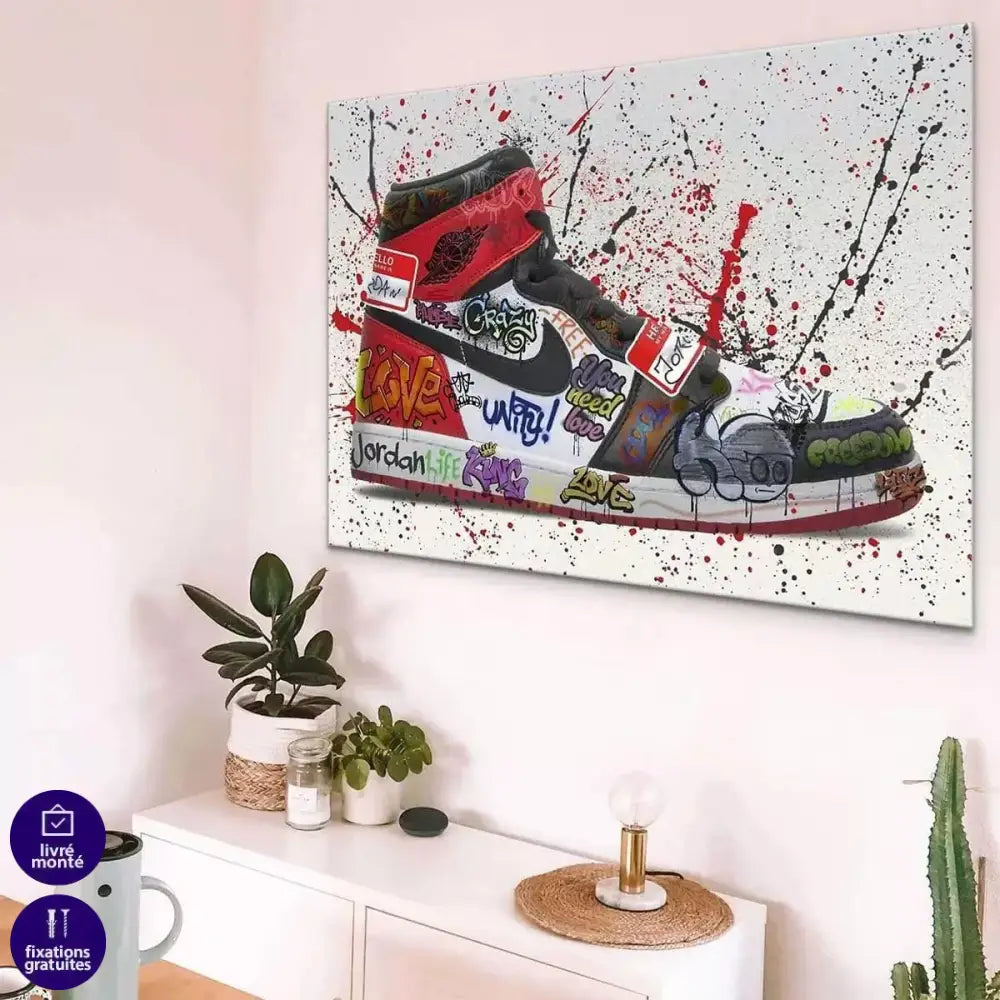 Tableau Street Art Jordan Air - Montableaudeco