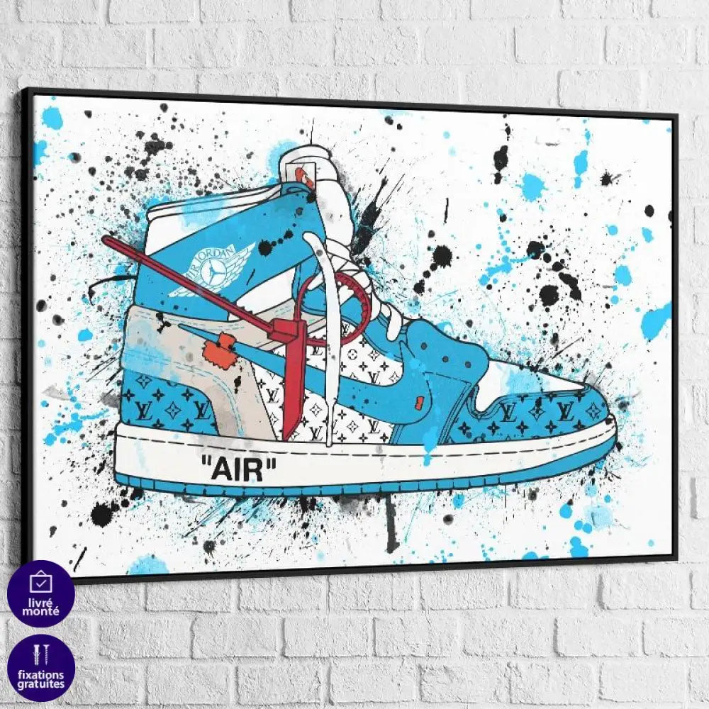 Tableau Street Art Jordan Bleu - Montableaudeco