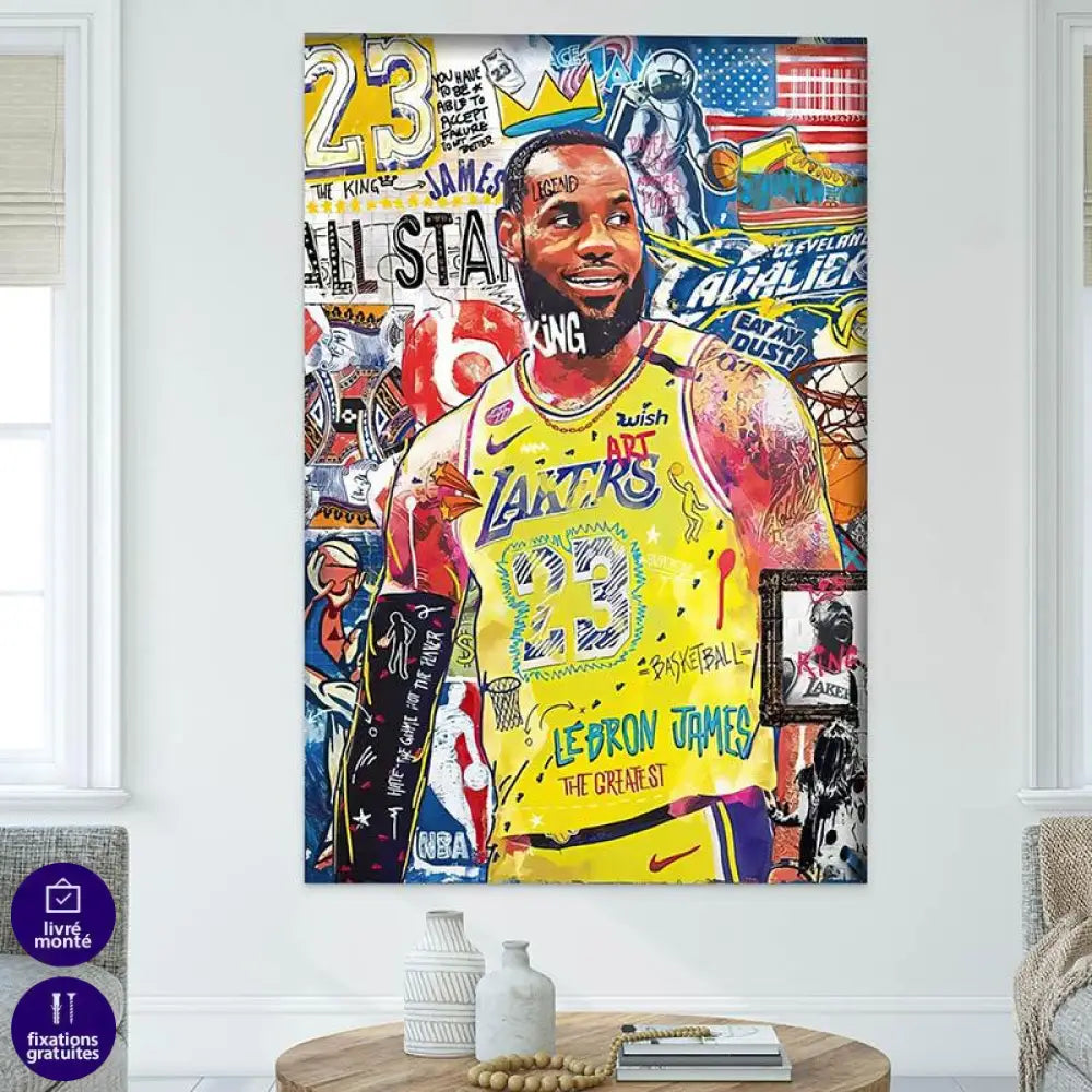 Tableau Street Art King James - Montableaudeco