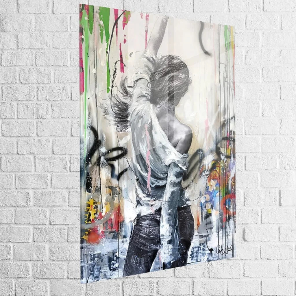 Tableau street art La Danseuse en plexiglas brillant