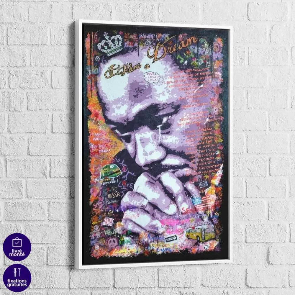 Tableau Street Art Martin Luther King - Montableaudeco