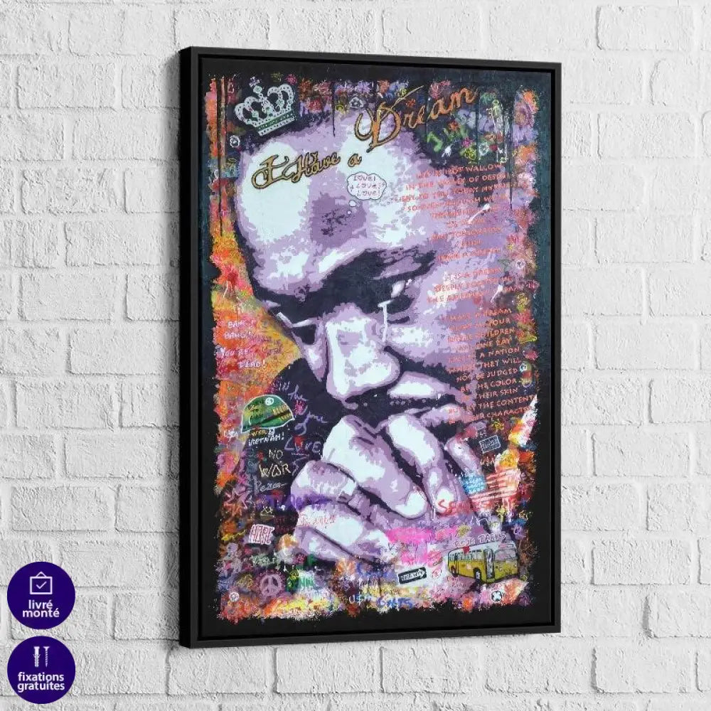 Tableau Street Art Martin Luther King - Montableaudeco