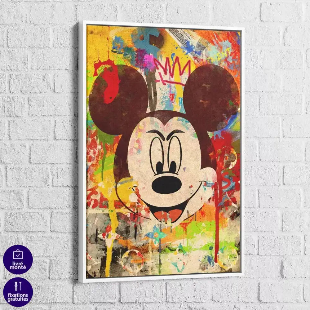 Tableau Street Art Mickey Crazy - Montableaudeco