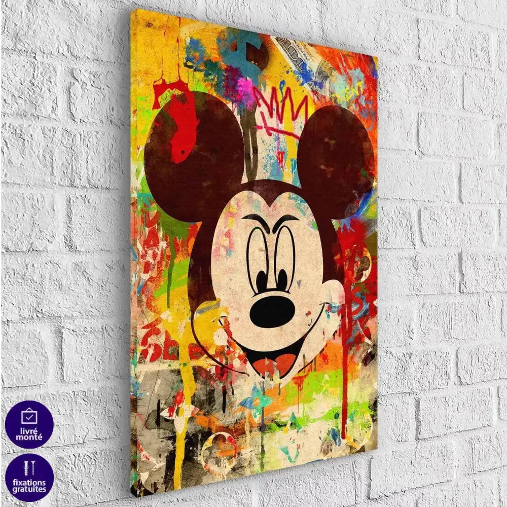 Tableau Street Art Mickey Crazy - Montableaudeco