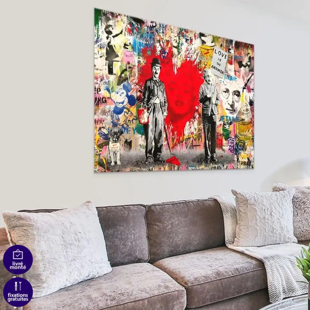 Tableau Street art Mickey et Albert - Montableaudeco