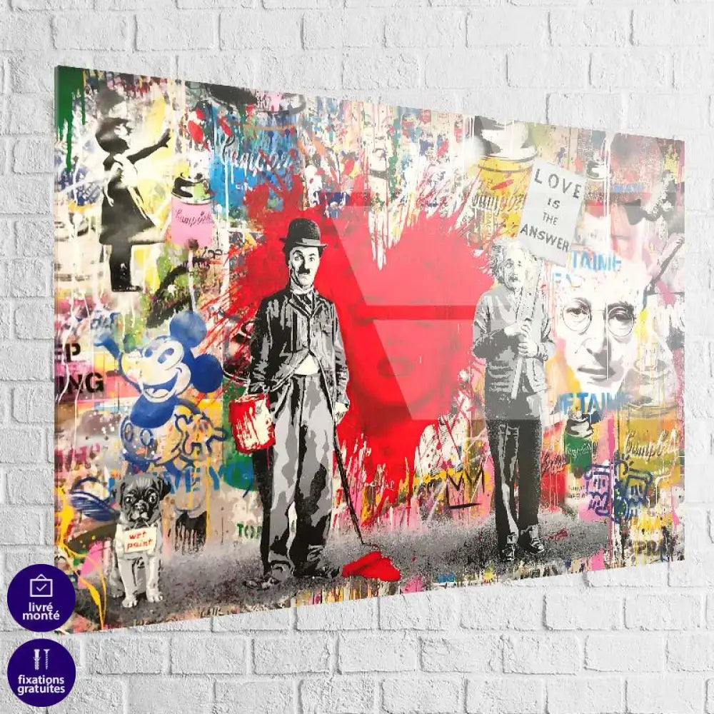 Tableau Street art Mickey et Albert - Montableaudeco