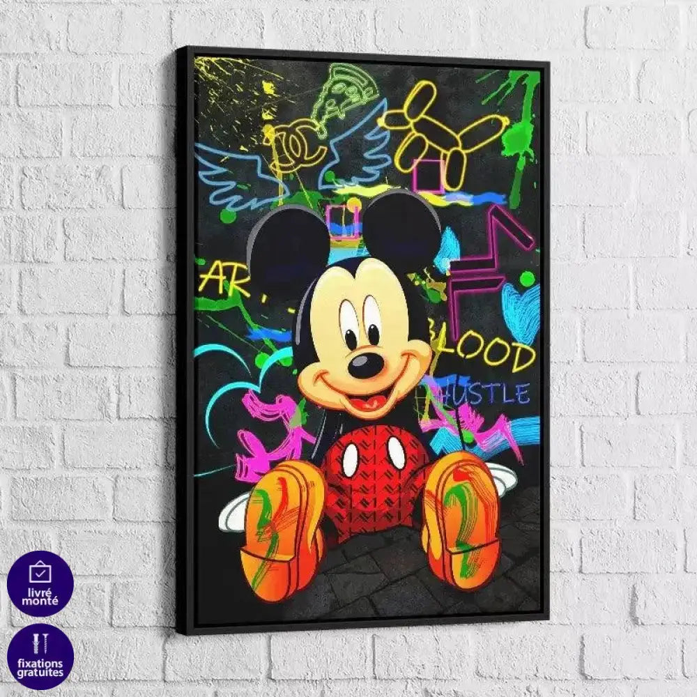 Tableau Street Art Mickey The Smile - Montableaudeco