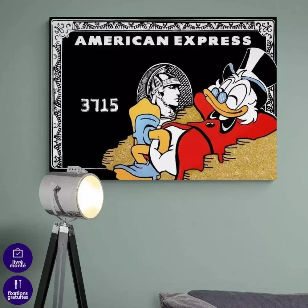 Tableau Street Art Picsou American Express - Montableaudeco