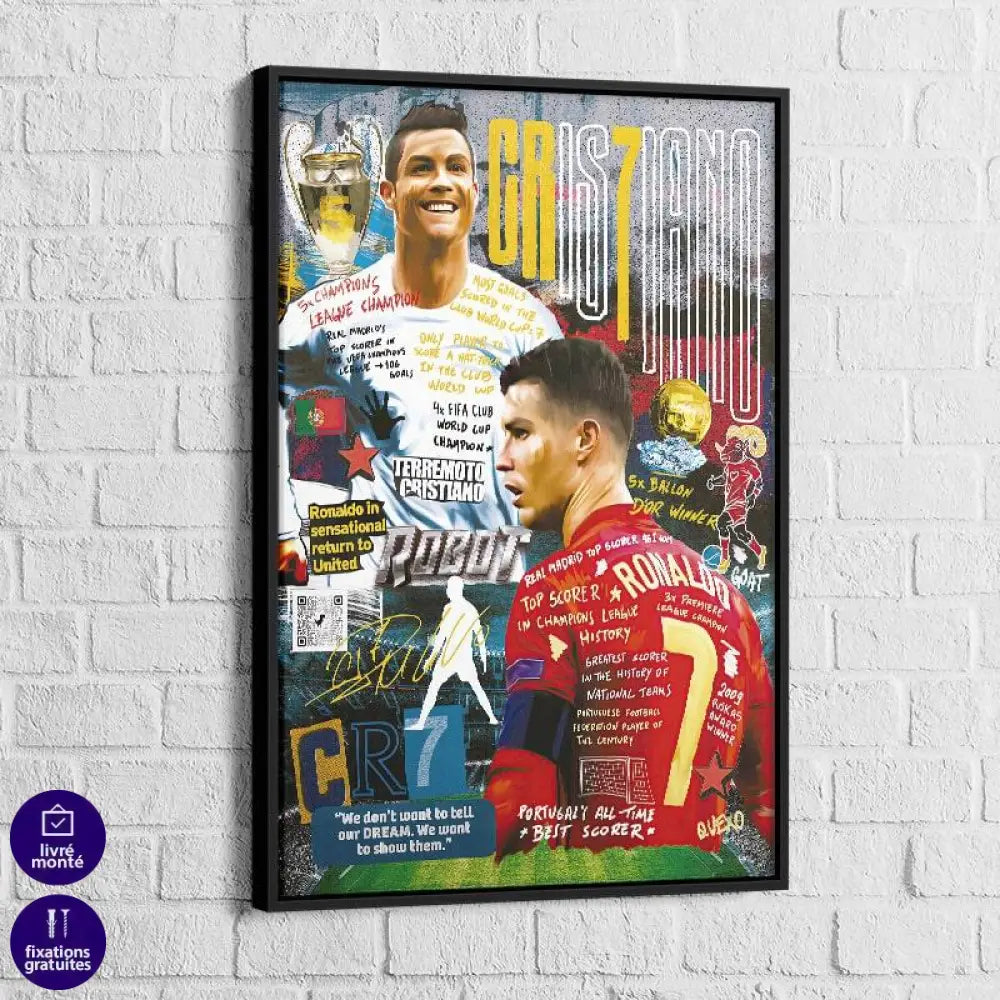 Tableau Street Art Ronaldo CR7 - Montableaudeco