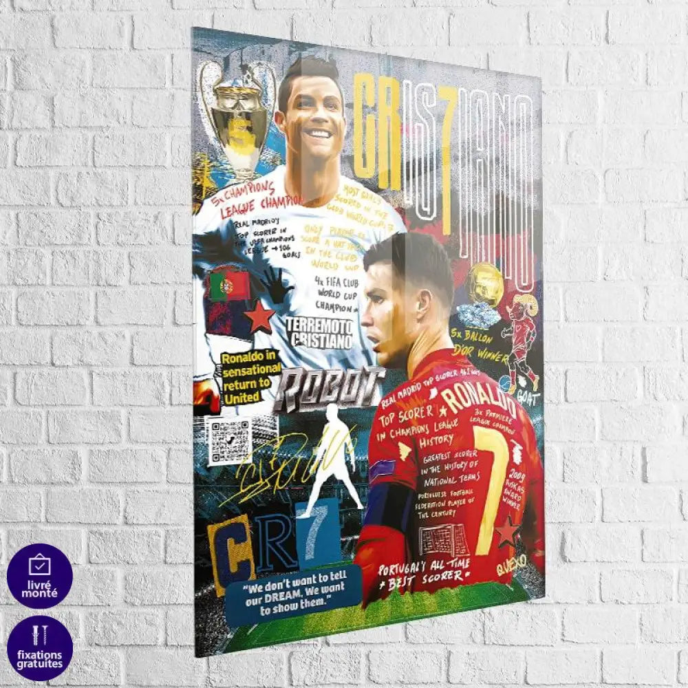 Tableau Street Art Ronaldo CR7 - Montableaudeco
