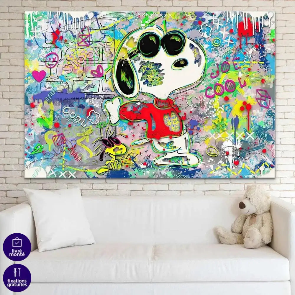 Tableau Street Art Snoopy Art - Montableaudeco