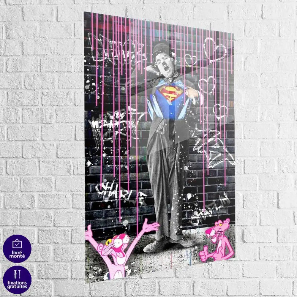 Tableau Street Art Super Charlie - Montableaudeco