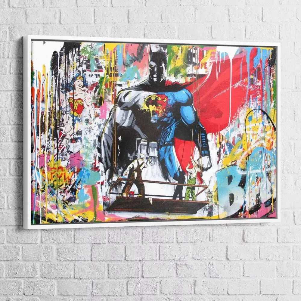 Tableau Street Art Super Héros Wall - Montableaudeco
