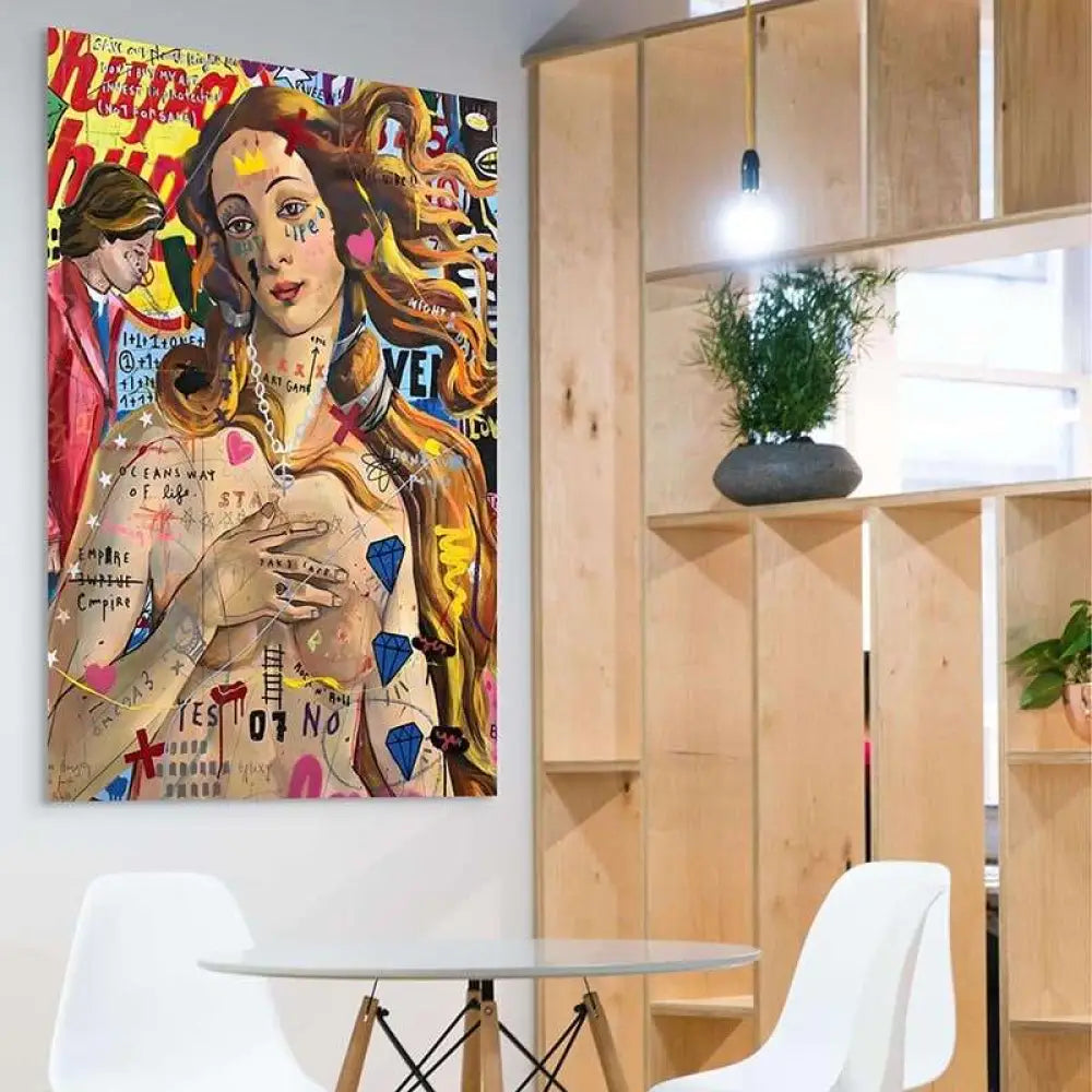 Tableau Street Art Symphonie Pop 40x60cm / Toile tendue sur châssis Tableau Street art