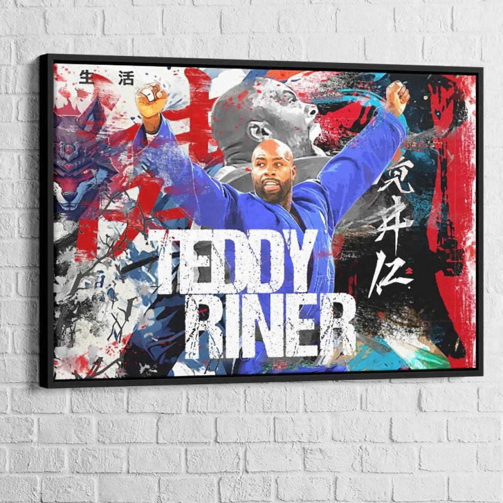 Tableau Teddy Rinner Légendaire 40x60cm / Cadre Noir Tableau Sport