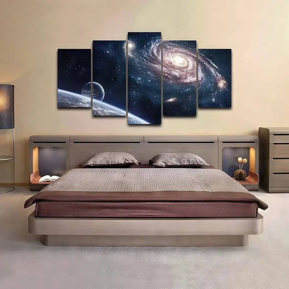 Tableau Univers Extérieur 20x35cm X2 20x45cm X2 20x55cm X1 / Toile tendue sur Châssis Tableau Espace