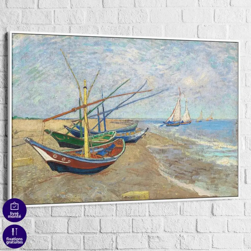 Tableau Vincent Van Gogh Bateau de Pêche à Saintes Maries - Montableaudeco